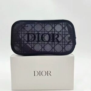 Dior Mesh Black Makeup Bag